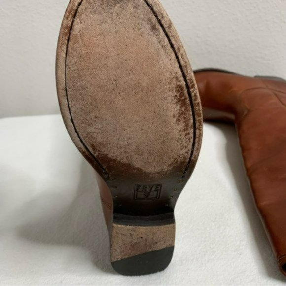 Frye  Melissa Button Leather Calf High Riding Boots - Picture 10 of 13